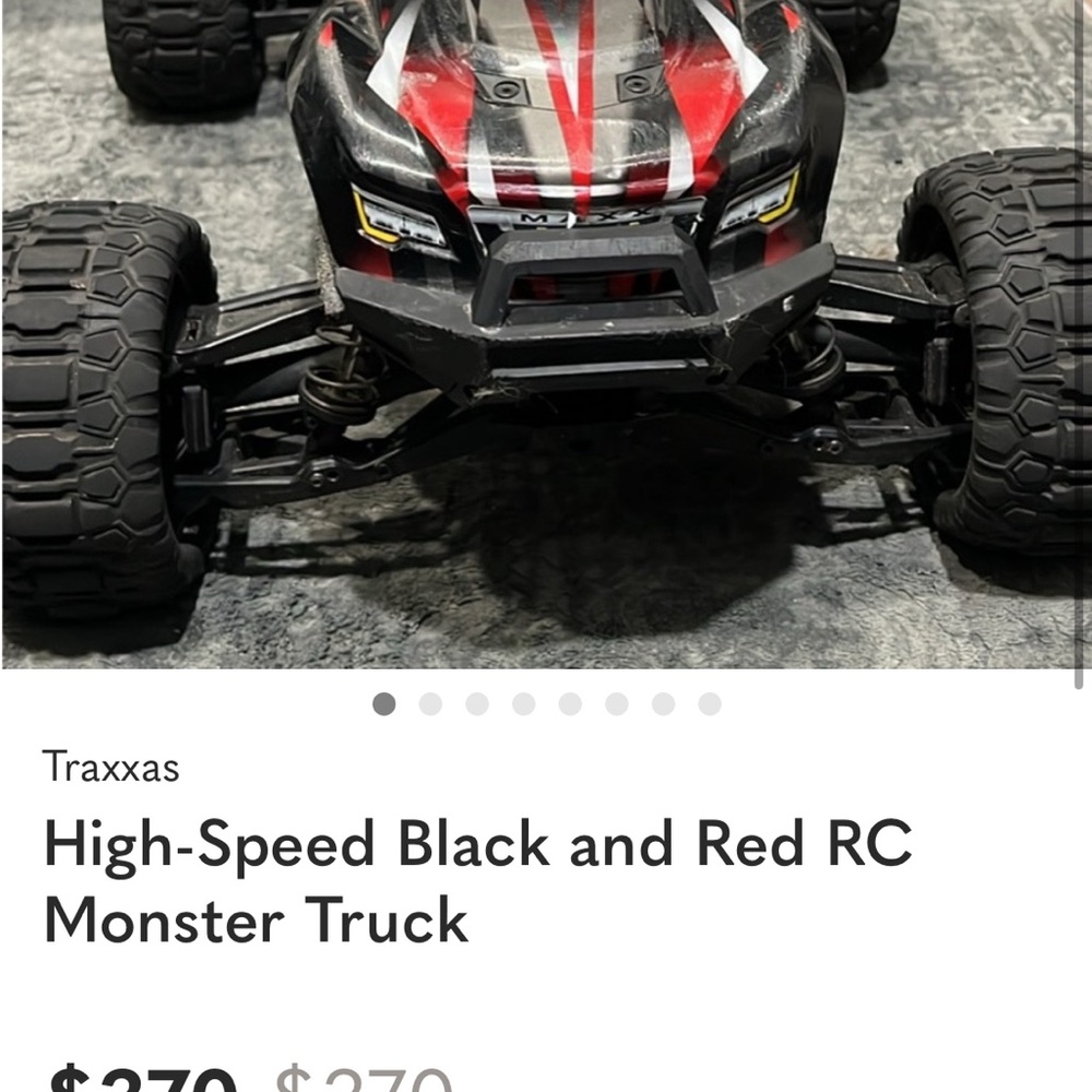 Traxxas Black and Red RC Off-Road Truck